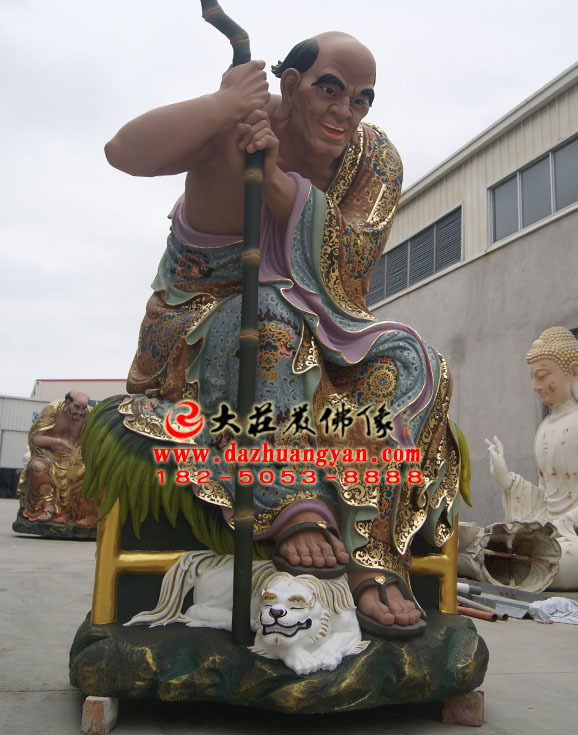 銅雕伐阇羅弗多羅尊者彩繪塑像 銅雕伐阇羅弗多羅尊者彩繪塑像